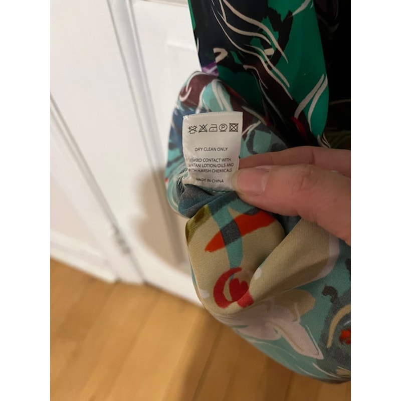 Saloni Green Floral Silk Eden Dress Size US 0, UK4, XS (NWT)