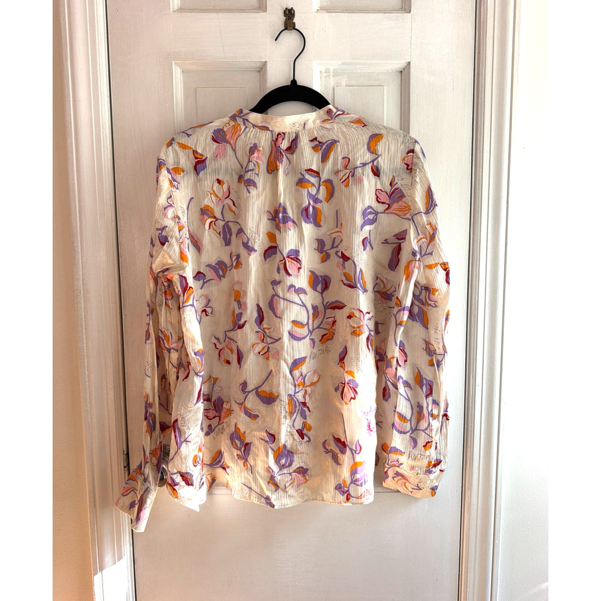 Zadig & Voltaire Tink Jac Cut Flowers Silk-Blend Blouse Small