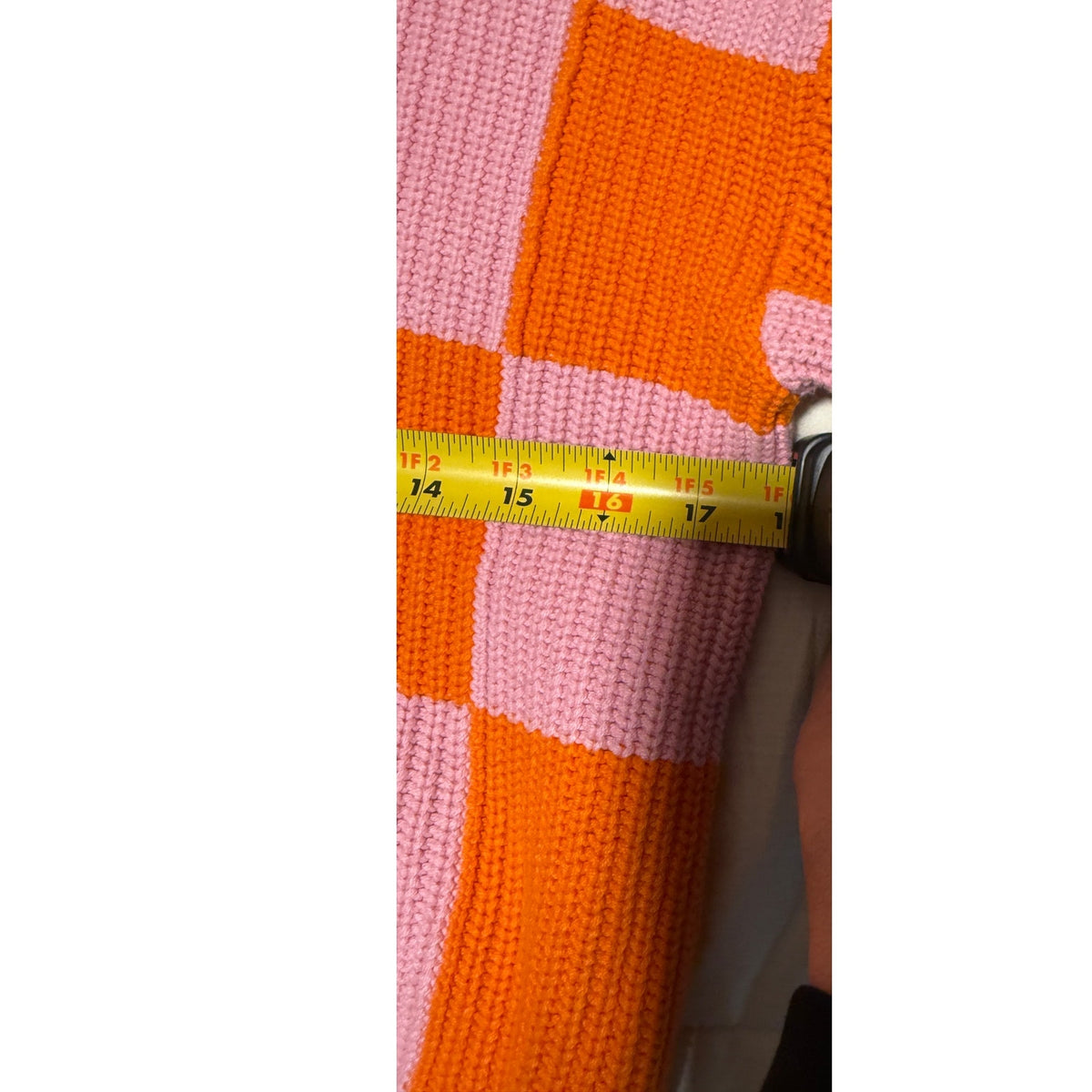Grey Lab Red/Pink Checkered Sweater - Size Small