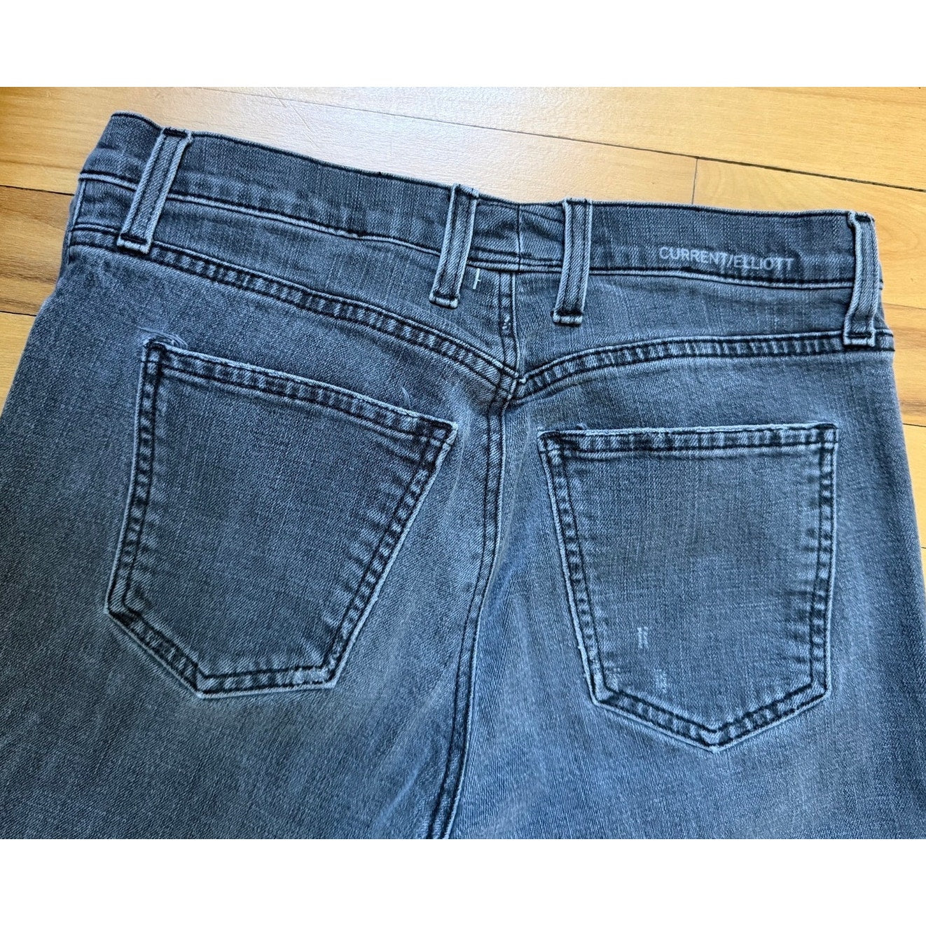 Vintage Current Elliott Jeans Size 27 Gray Slim Boyfriend EUC