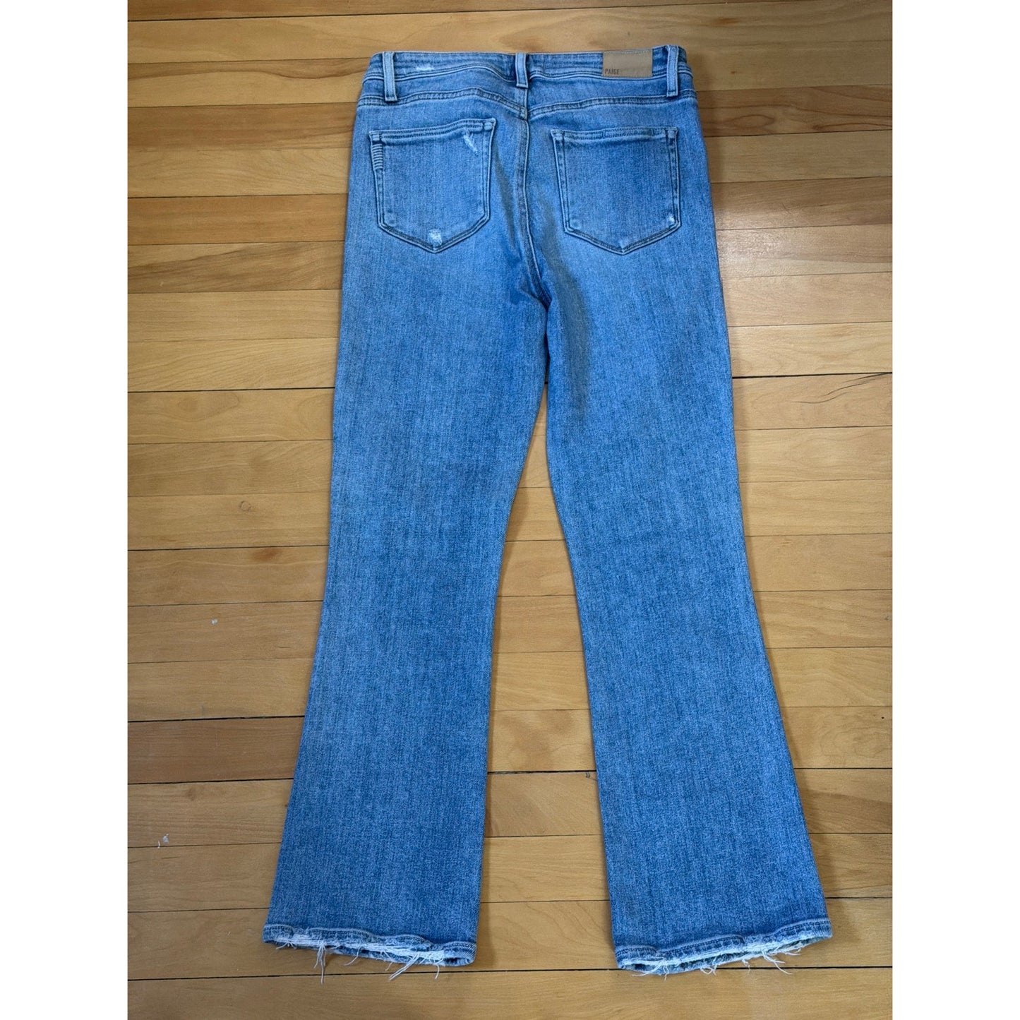 Paige Size 28 Claudine Taper Leg Light Wash Mid Rise Jean