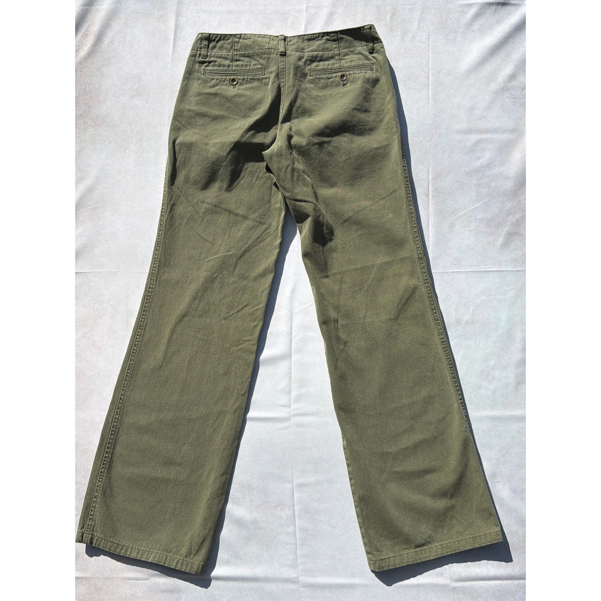 Theory Size 0 Green Low Rise Wide Leg Trouser Jeans EUC