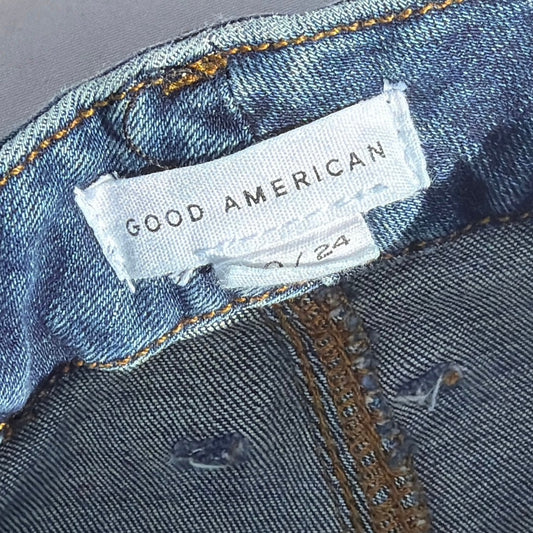 Good American "Good Legs" High Rise Skinny Jeans Dark Wash Size 00/24