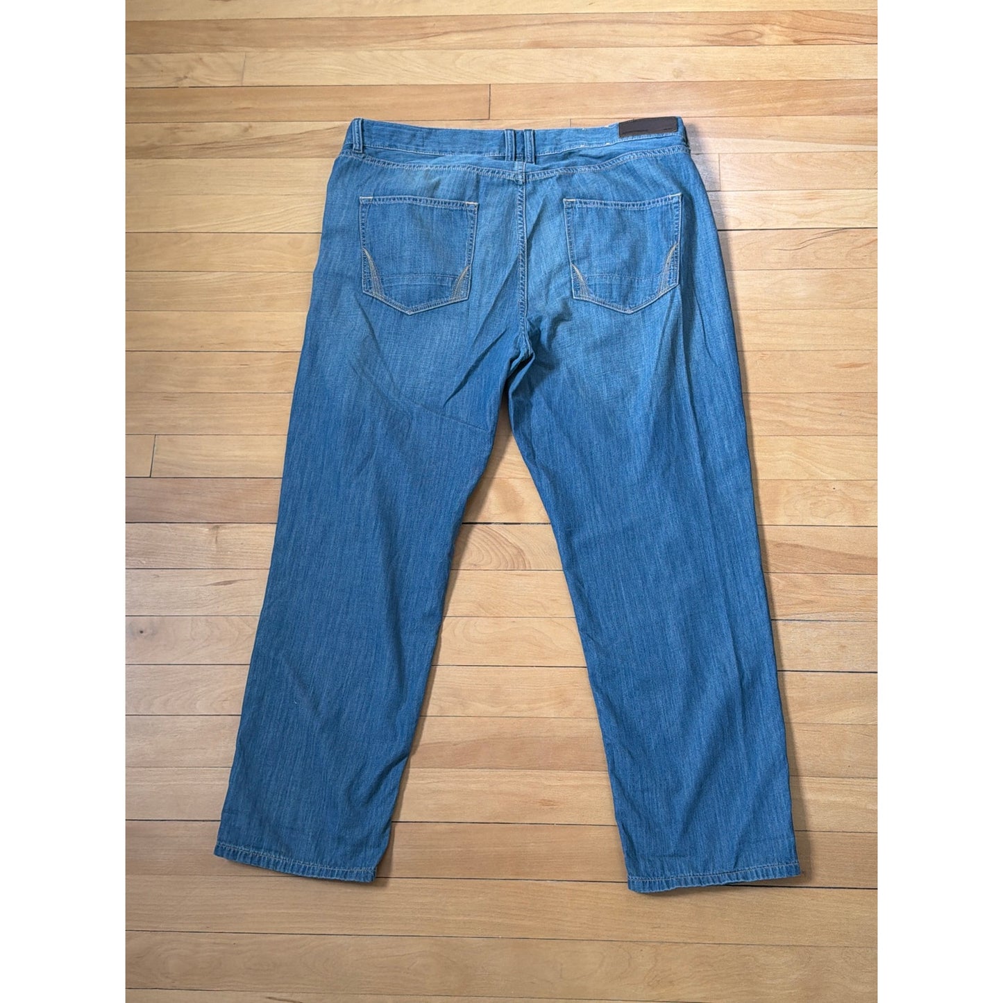 AllSaints Reeves Boyfriend Jeans Size 32 Spital fields Distressed Blue Denim EUC