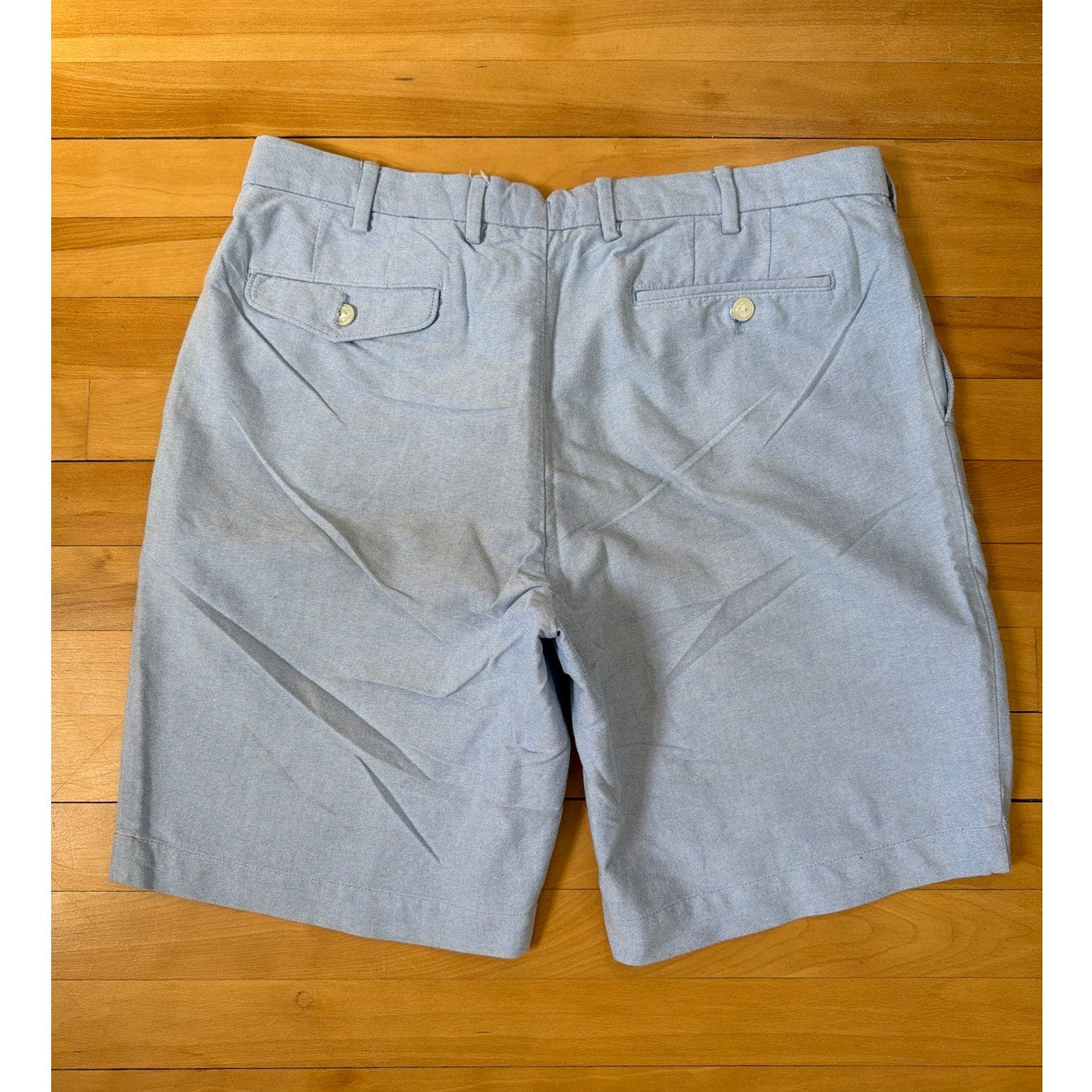Vintage Polo Ralph Lauren Shorts Mens 36 Blue Chino Cotto Classics 9 Inseam EUC