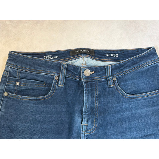 Liverpool Los Angeles Modern Straight Size 32 Fit Blue Jeans