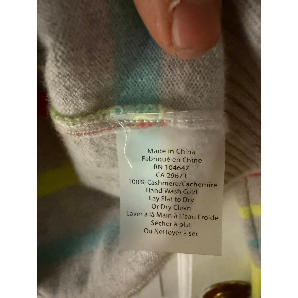 Kinross Cashmere Stripped Sweater - Size Extra Small