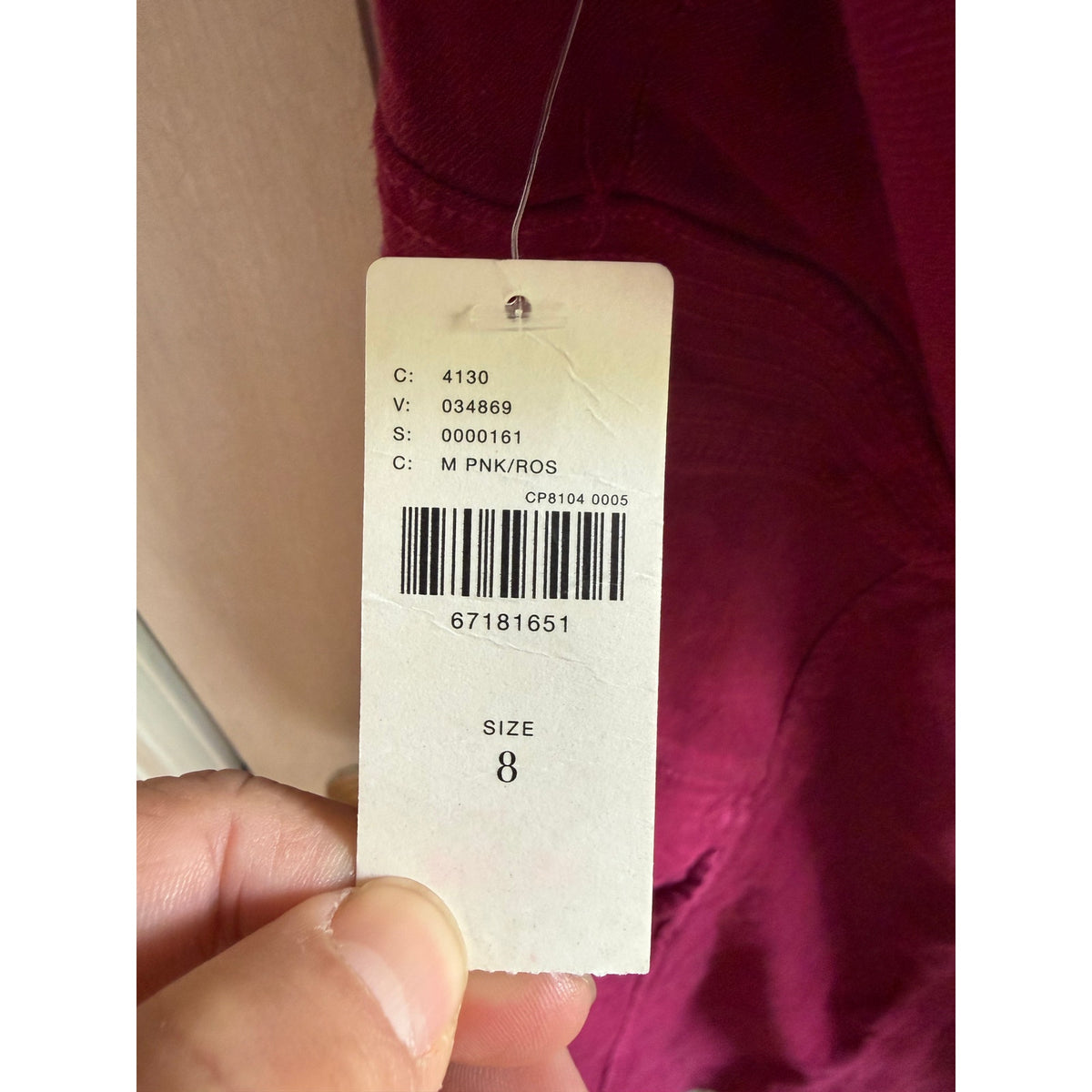 NWT Anthropologie Square-Neck Linen Blend Mini Cargo Dress Size 10 Pink Magenta