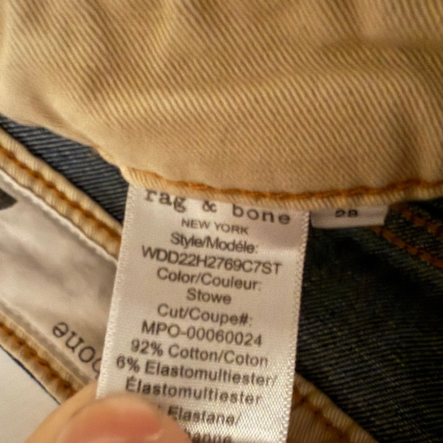 Rag and Bone Rosa Mid-Rise Boyfriend Jeans Size 28