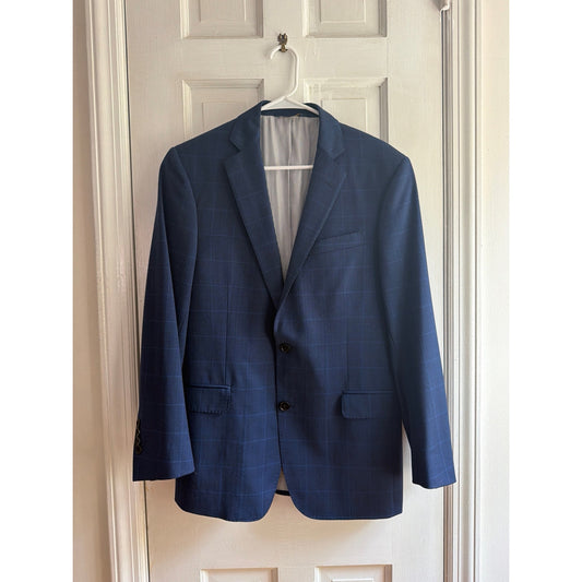 Brooks Brothers Explorer Regent Fit Plaid Suit Jacket Blazer Blue 38S