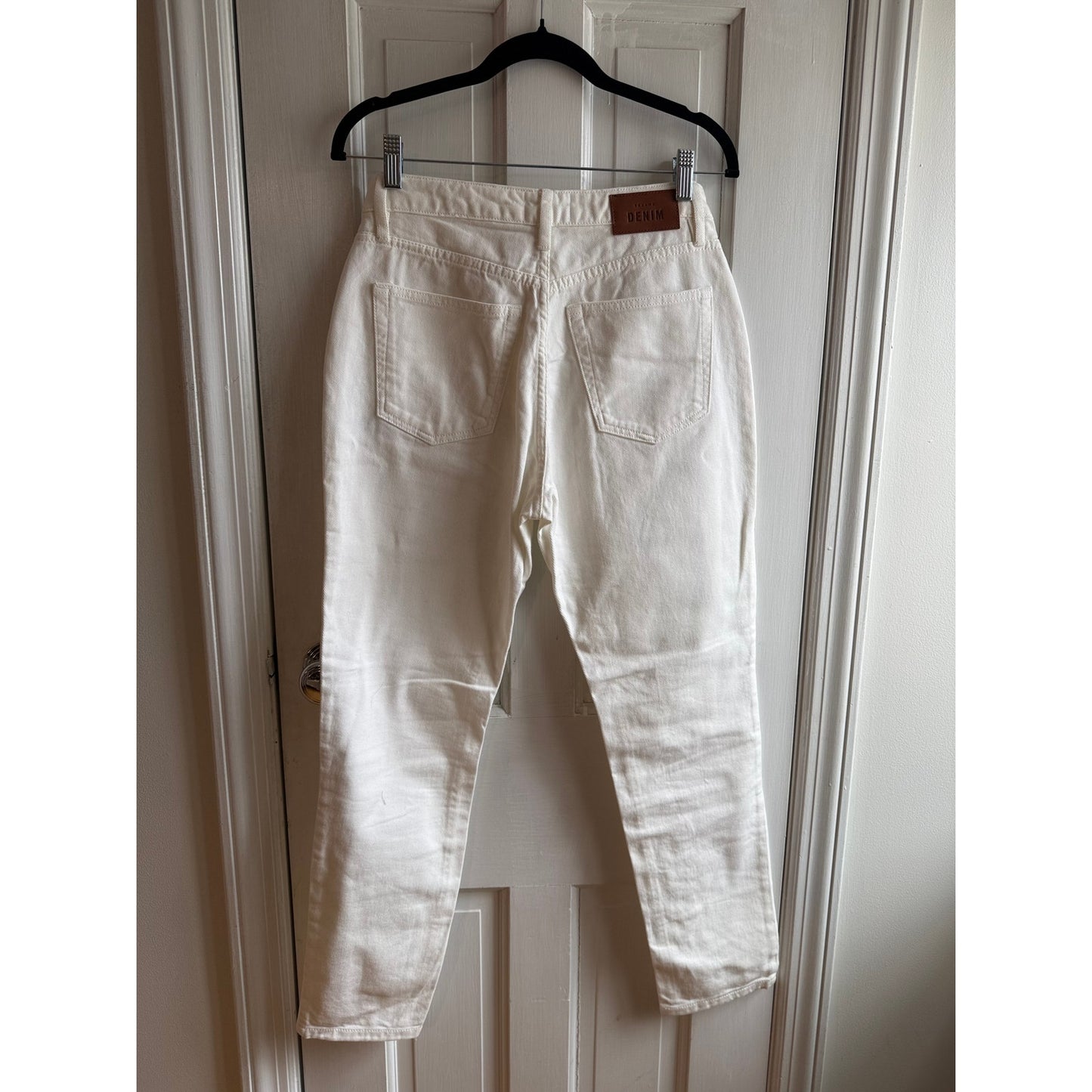 NWT Sezane Le Brut Sexy Ecru Jeans 27 - High Rise Straight Leg Denim