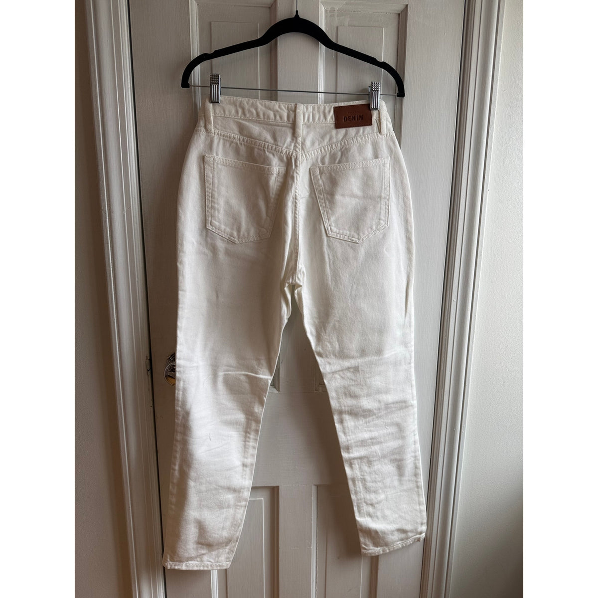 NWT Sezane Le Brut Sexy Ecru Jeans 27 - High Rise Straight Leg Denim