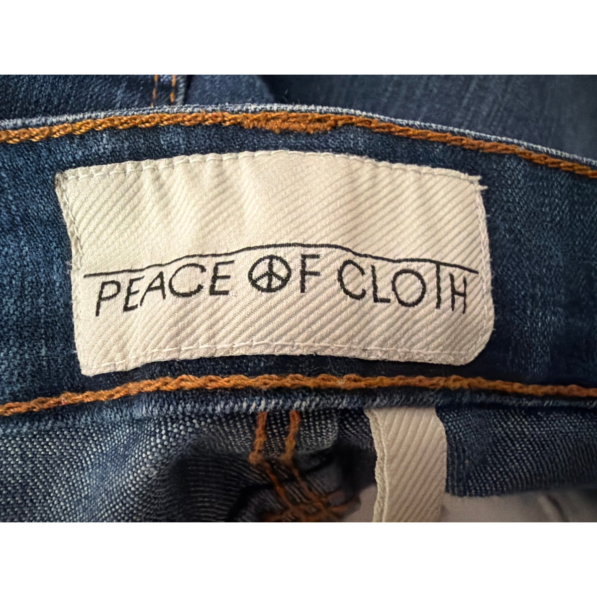 Peace Of Cloth Size 8 Dark Wash High Rise Relaxed Bootcut Jeans EUC