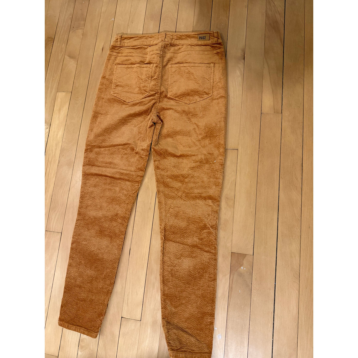 Paige Burnt Orange Corduroy Jeans Huxton Ankle size 28