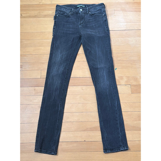 Zadig & Voltaire Size 26 Skull Button Black Mid Rise Skinny Jean