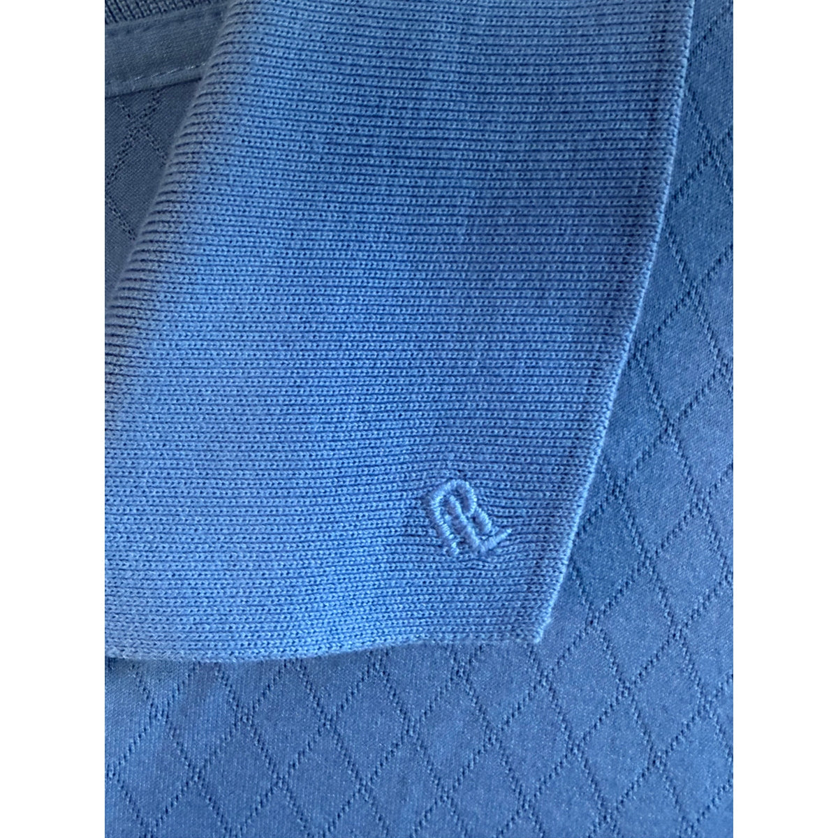Polo Golf Ralph Lauren Blue Diamond Knit Polo Shirt Size Large