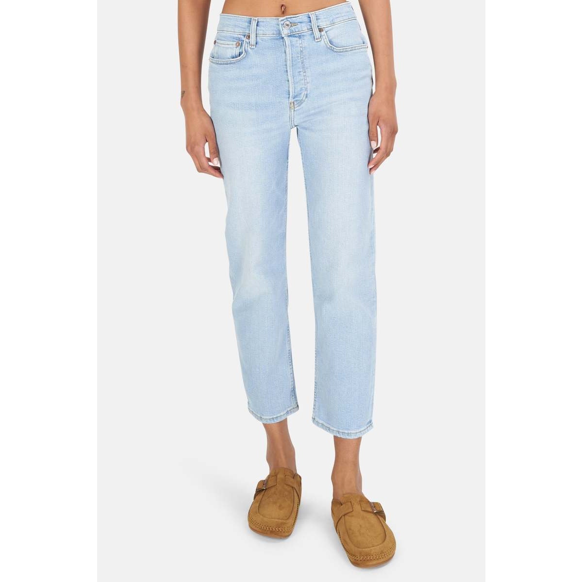 NWT RE/DONE 70s Stovepipe Jeans River Fade Light Wash 24 🦋