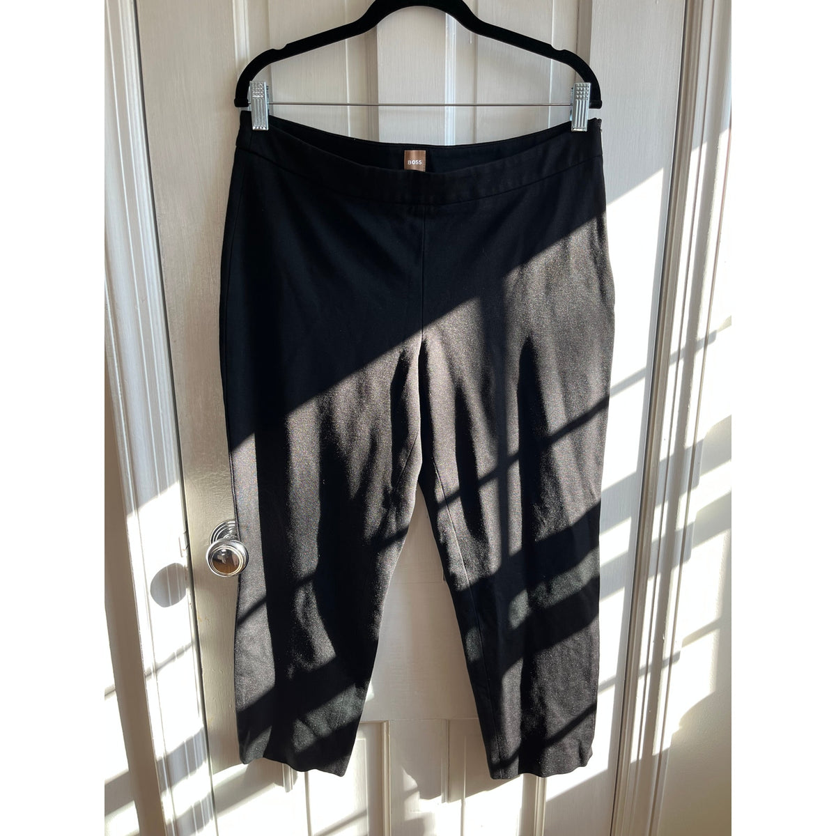 BOSS Hugo Boss Women's Black Ponte Legging Pants - Size 12 - Stretch Knit