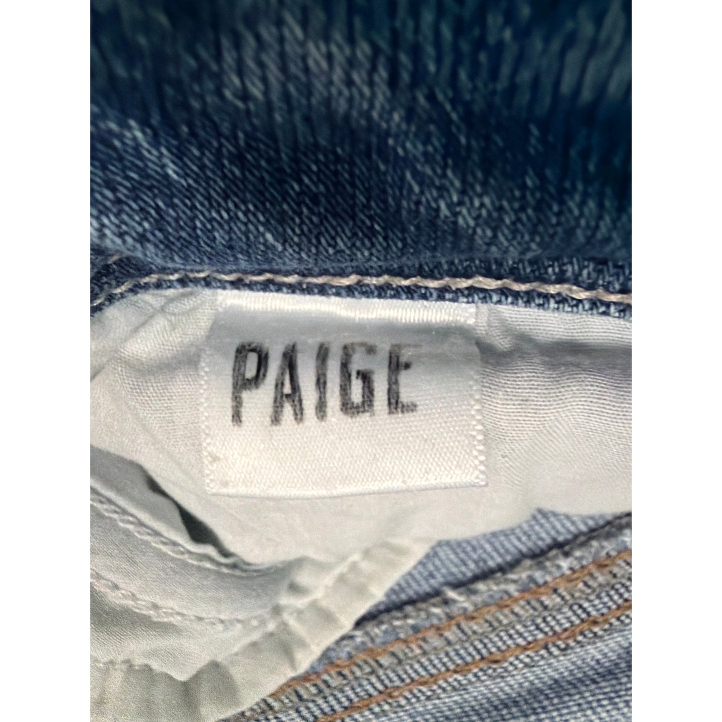 Paige Size 28 Claudine Taper Leg Light Wash Mid Rise Jean