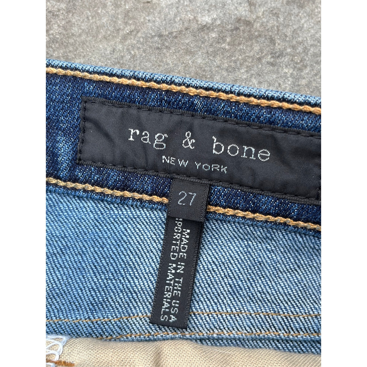 Rag & Bone Wren Ankle Slim Straight Jeans Indigo Size 27 Heritage Stretch