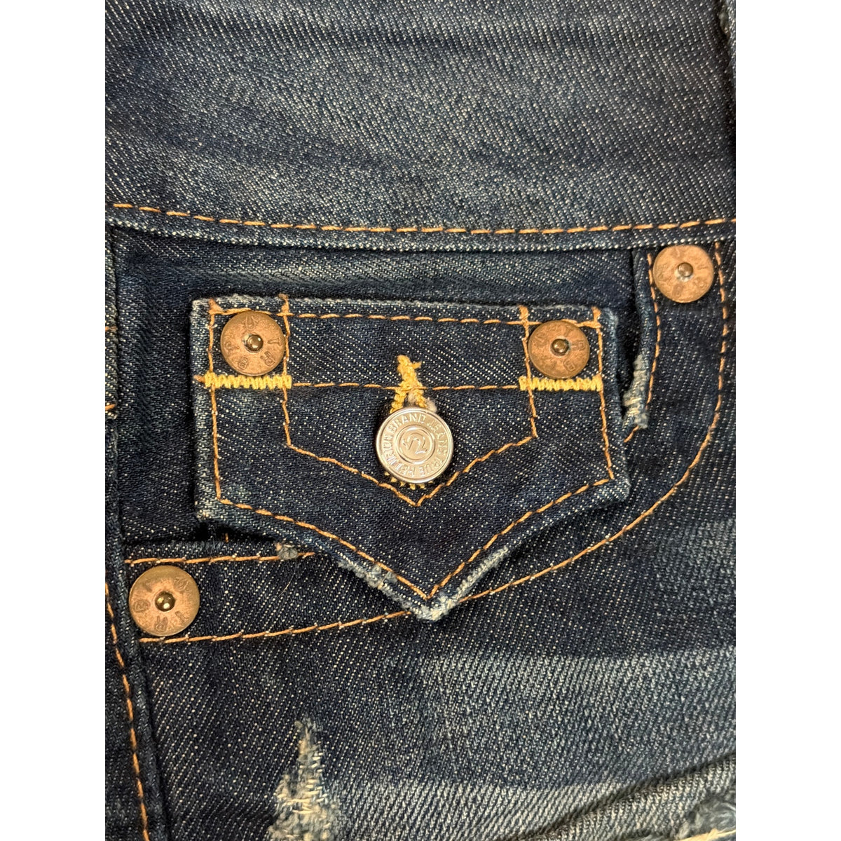 TRUE RELIGION Size 25 "JOEY CUT-OFF" Jean Shorts