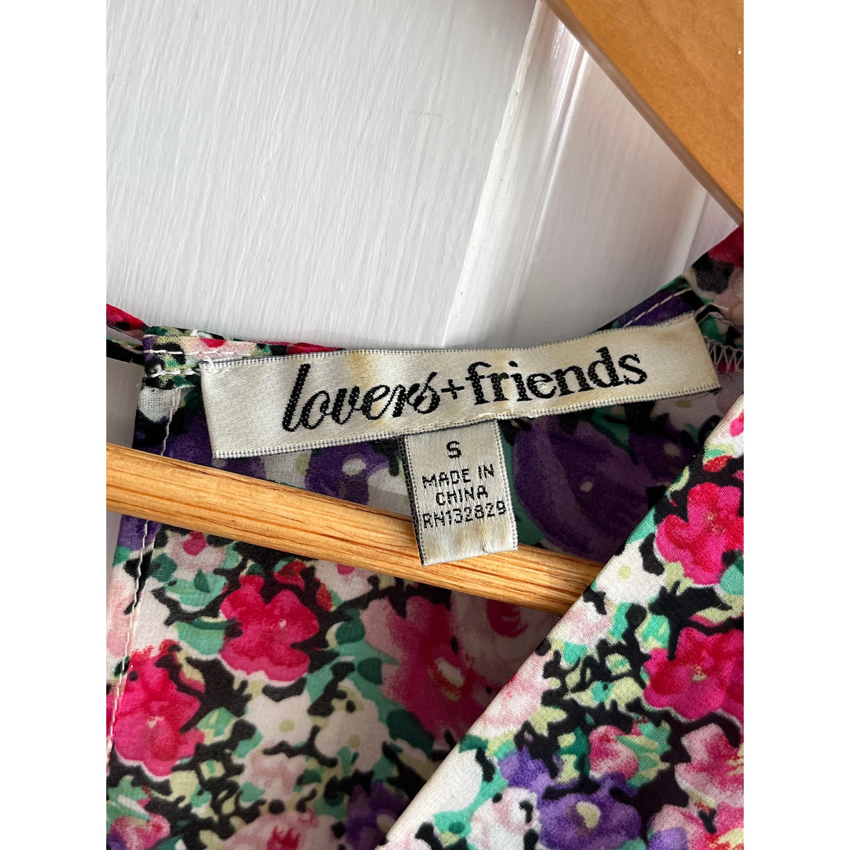 LOVERS + FRIENDS Floral Dusk Mini Dress Small - 💐 Open Back Boho Coquette ✨