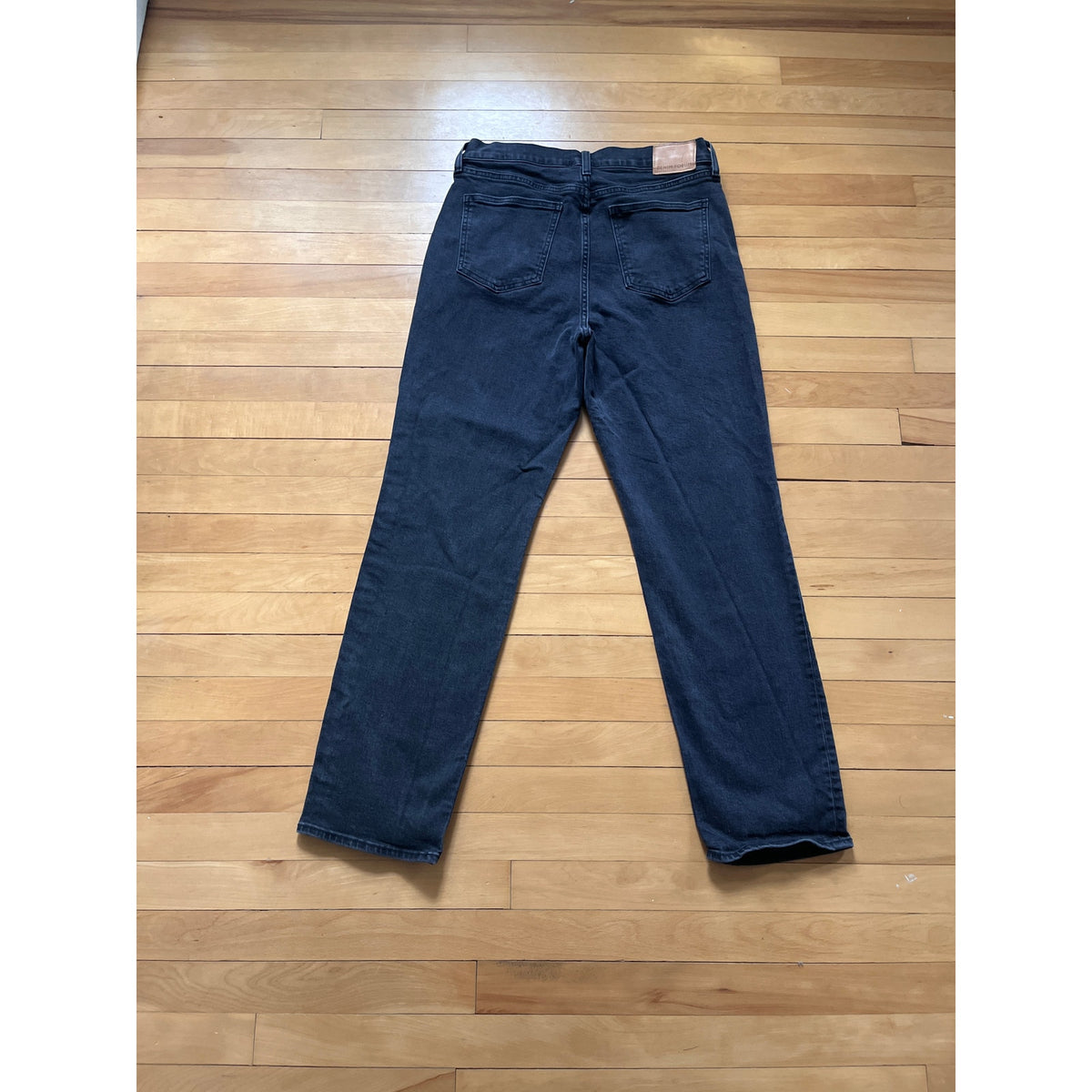Denim Forum The Arlo High Rise Straight Trouser Jeans 32 Black EUC