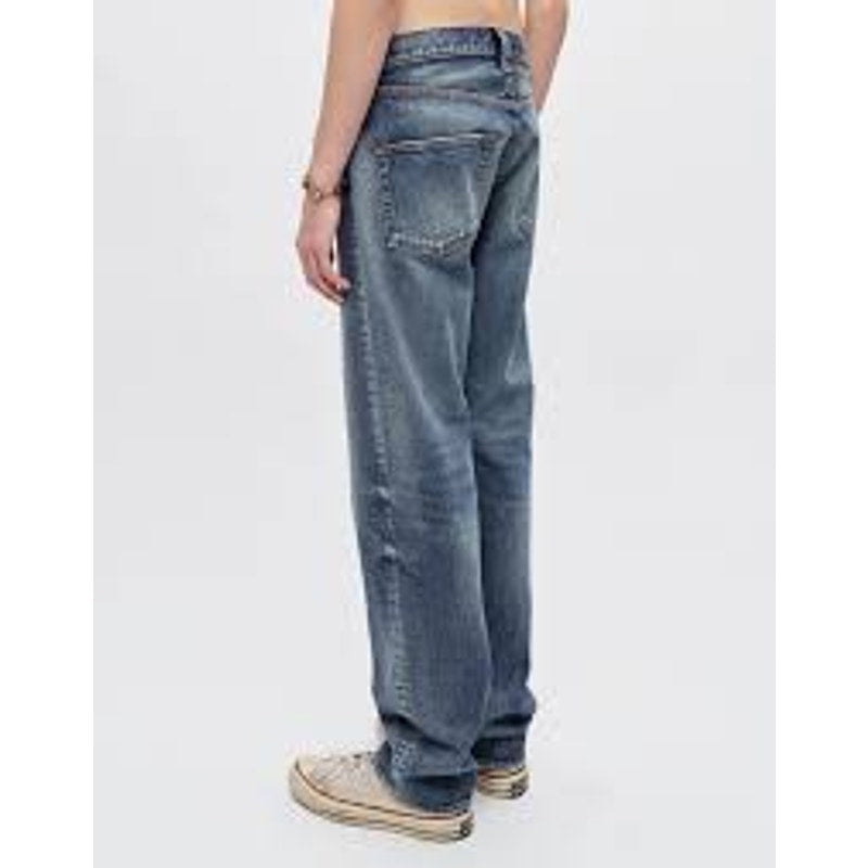 NWT RE/DONE Men's 1401 Straight Jeans - Mid Worn Light Blue 👖✨