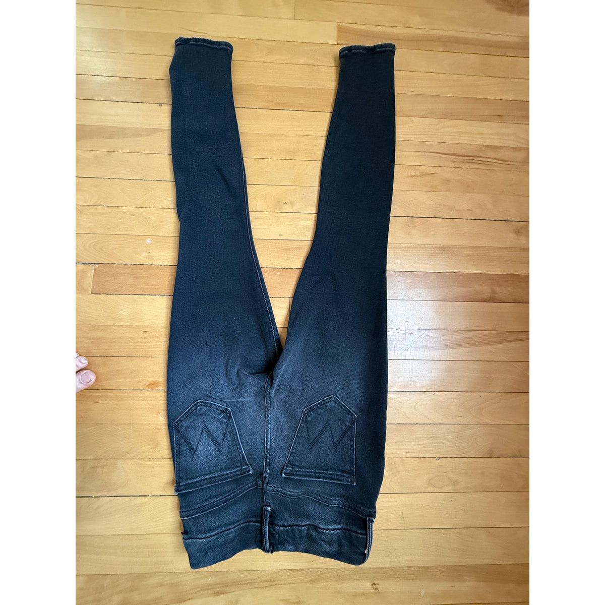 Mother The Looker High Waisted Skinny Jeans Not Guilty Black Size 24 EUC