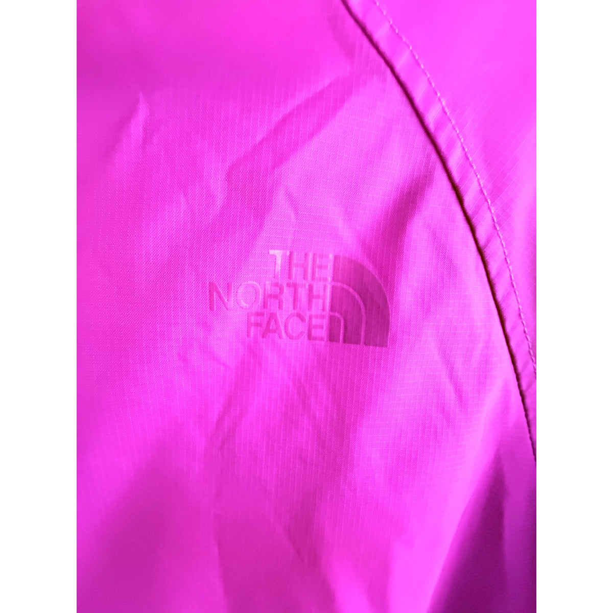 The North Face Bright Pink Hooded Windbreaker Rain Jacket Women's Large