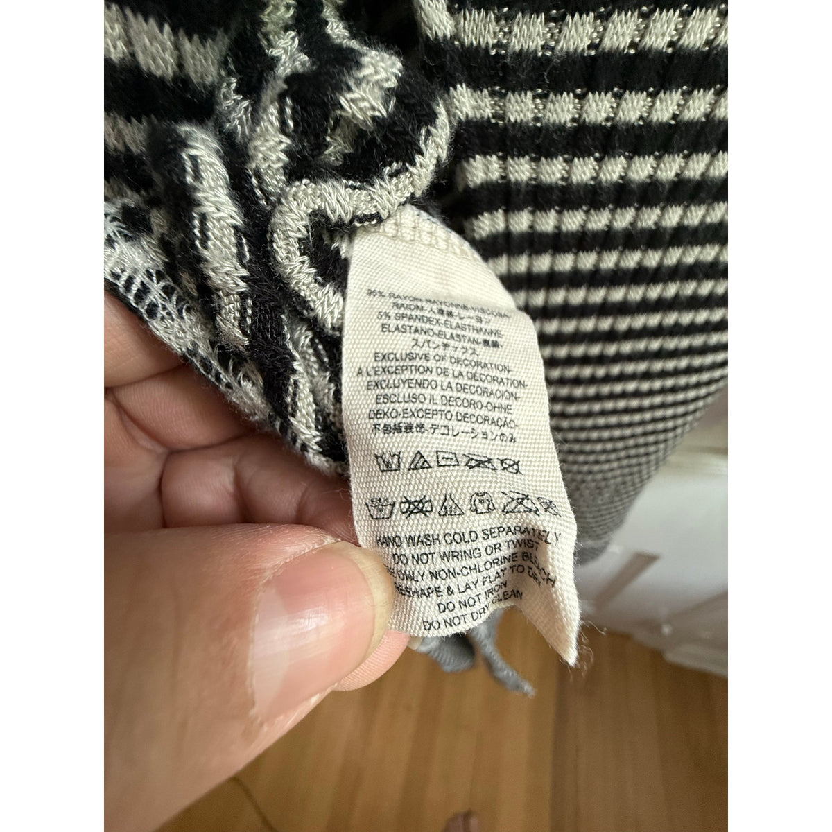 We The Free Free People Zebra Striped Henley Knit Dress Size XS