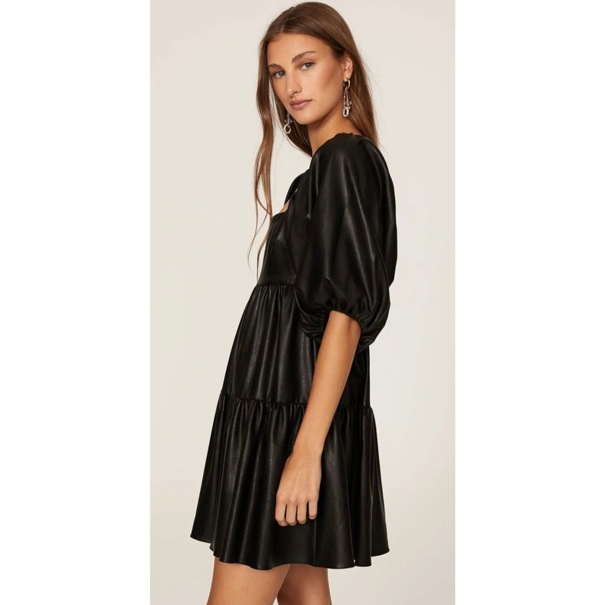 Amanda Uprichard Maisie Faux Leather Mini-dress Medium