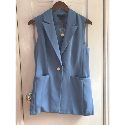 House of Harlow 1960 Sleeveless Blazer Vest - Cornflower Blue, Small NWT