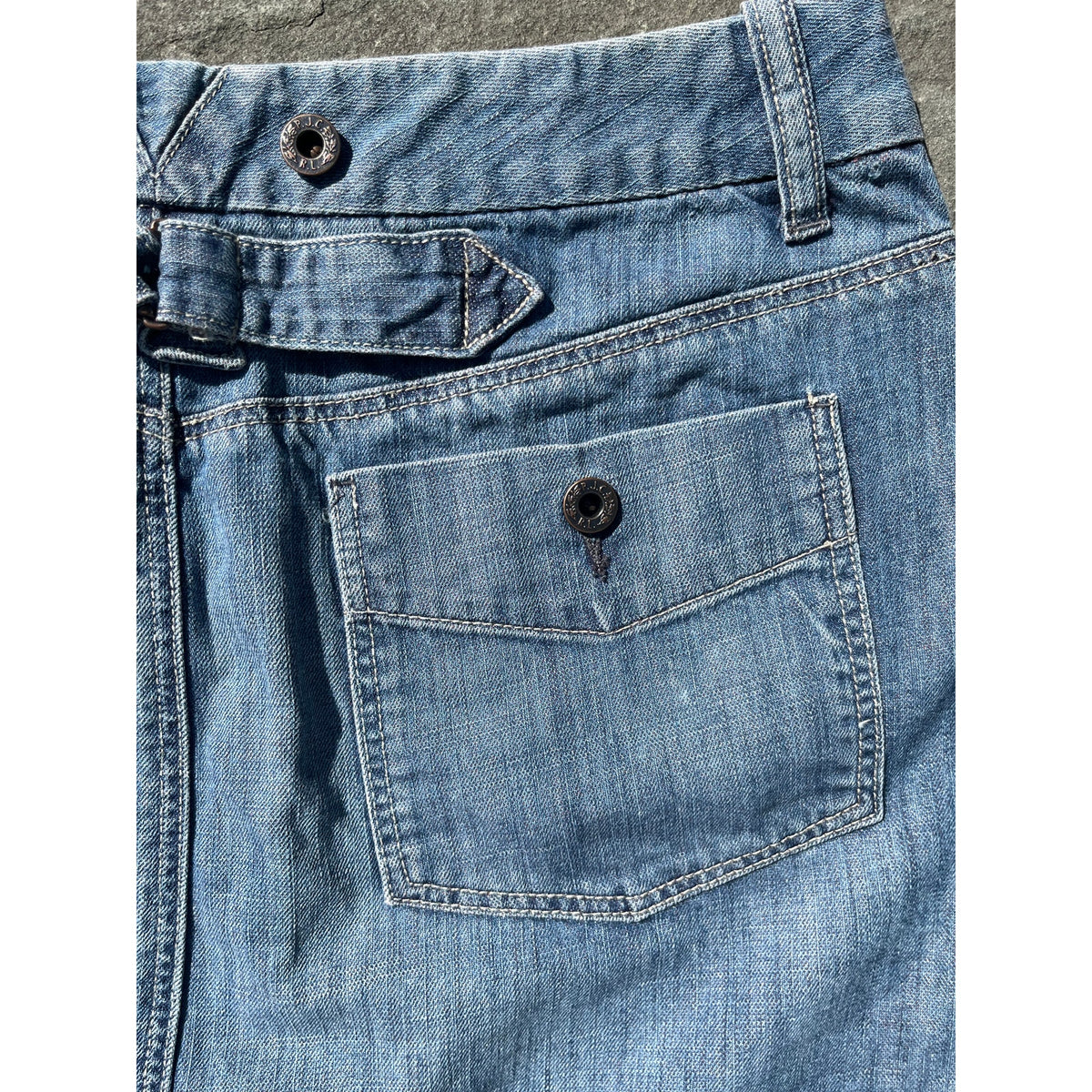 Vtg Polo Jeans Co Ralph Lauren Denim Mini Skirt RL-67 Y2K Utility Sz 6 29/30