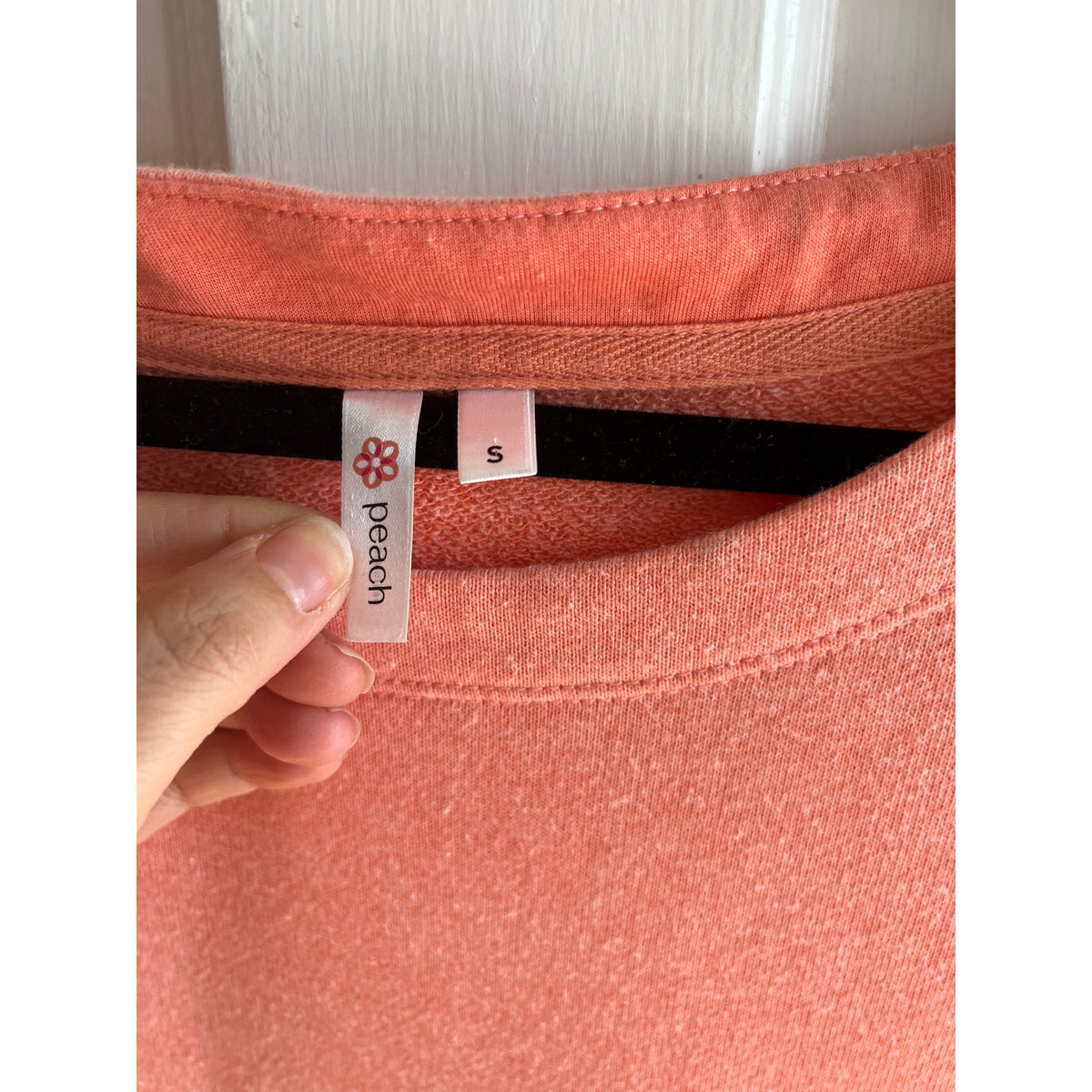 Peach Brand Short Sleeve Drop-Waist Sweatshirt Dress - Size Small - Pink/Coral