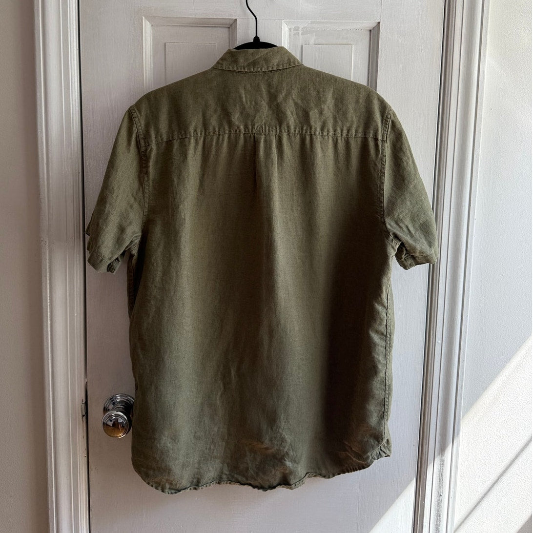 Lucky Brand Short-Sleeve Linen Shirt – Size M – EUC