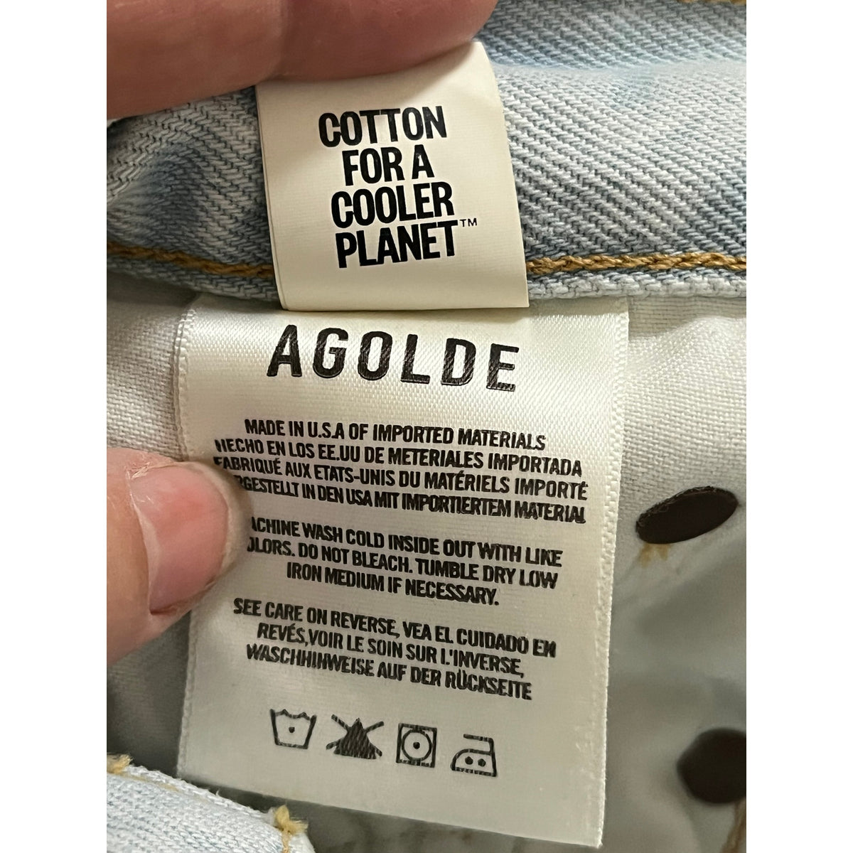 AGOLDE 90s Mid Rise Crop Distressed Straight 23 (Fits 25/26) - 🗽 NYC Cool