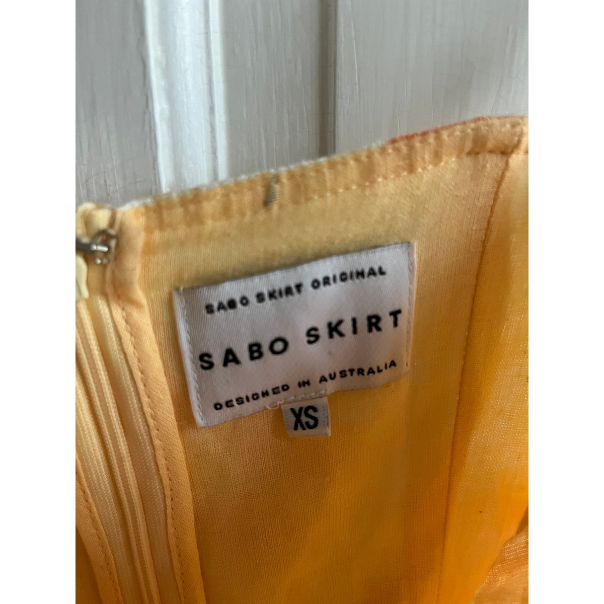 Sabo Skirt Tasja Dress Spring Yellow Orange 60s Retro Mini XS
