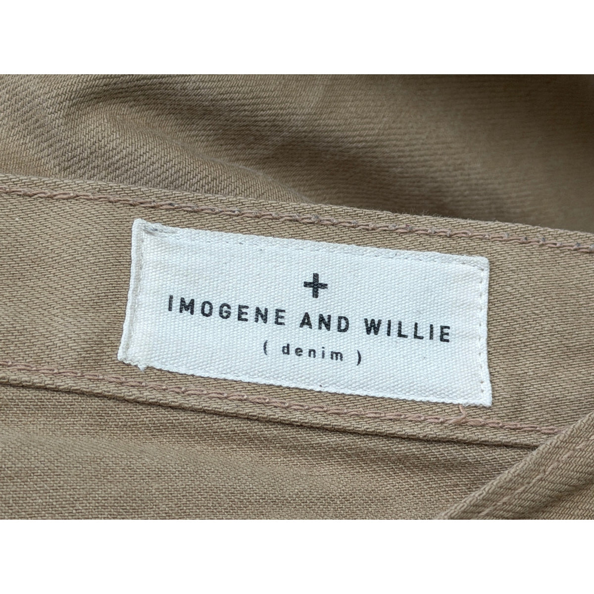 Imogene + Willie Barton Slim Tan Khaki Denim Cropped Pants Size 28