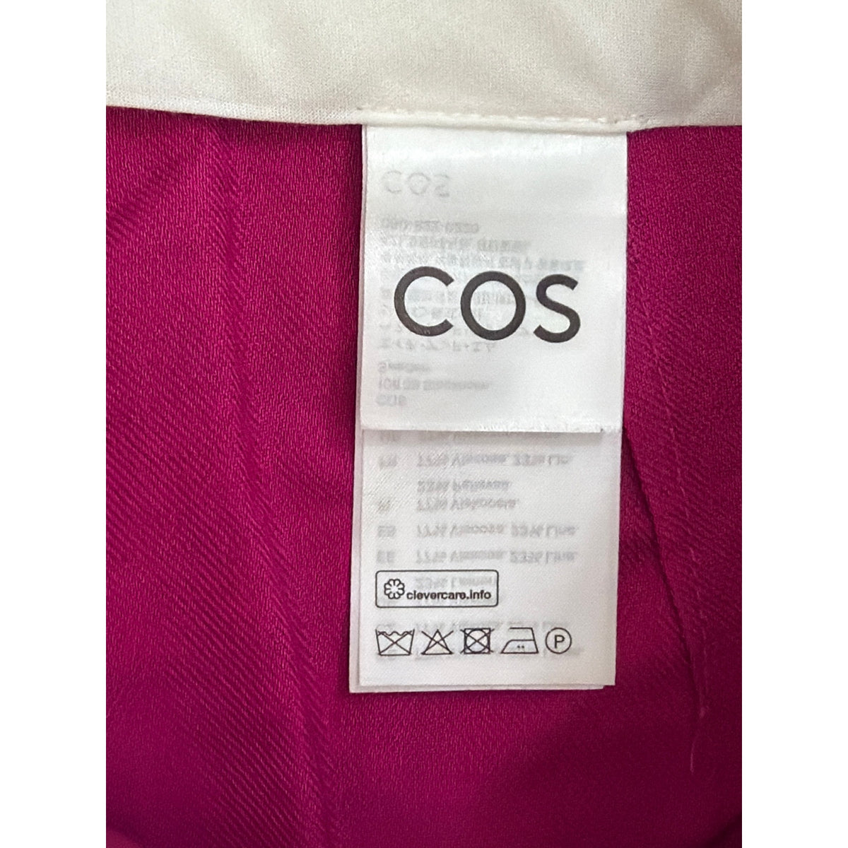 COS Hot Pink Wide Leg Trousers Size 12 High Rise Pants