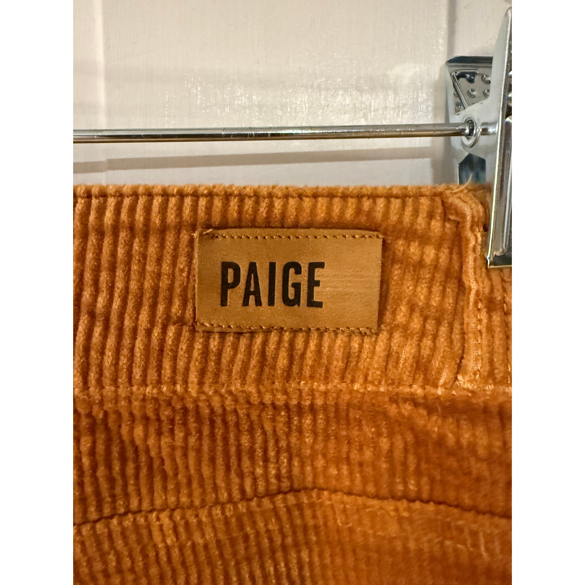 Paige Burnt Orange Corduroy Jeans Huxton Ankle size 28