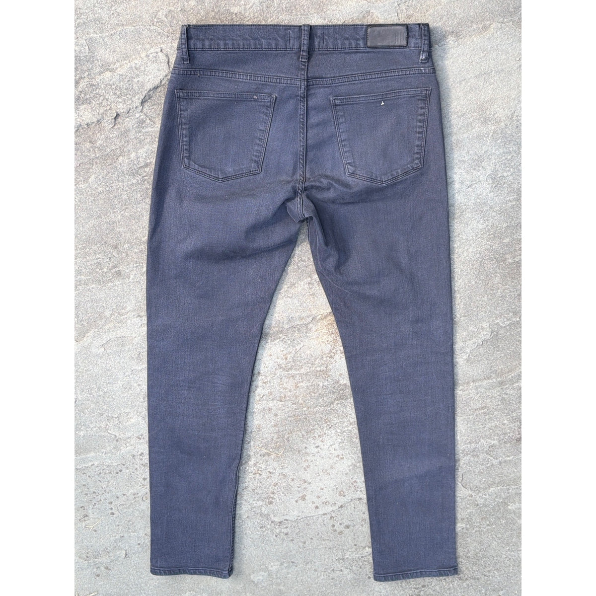 Reiss Mens Charcoal Grey Slim Fit Stretch Denim Jeans 30R Faded Black Clean