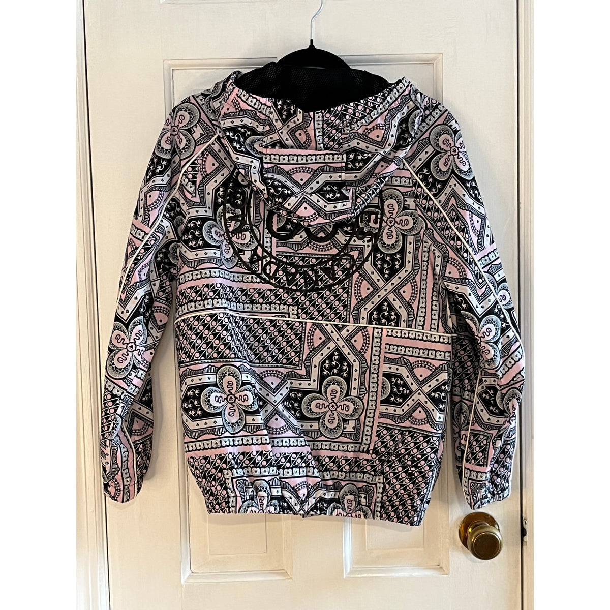 NWT Moose Knuckles Girls Pink Bandana Print Windbreaker | Size M, 10/12