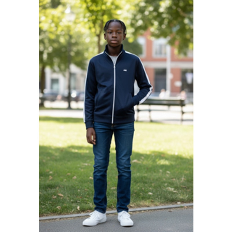 ⚓️ AMI Alexandre Mattiussi Navy Zip Track Jacket • Size XS Mint