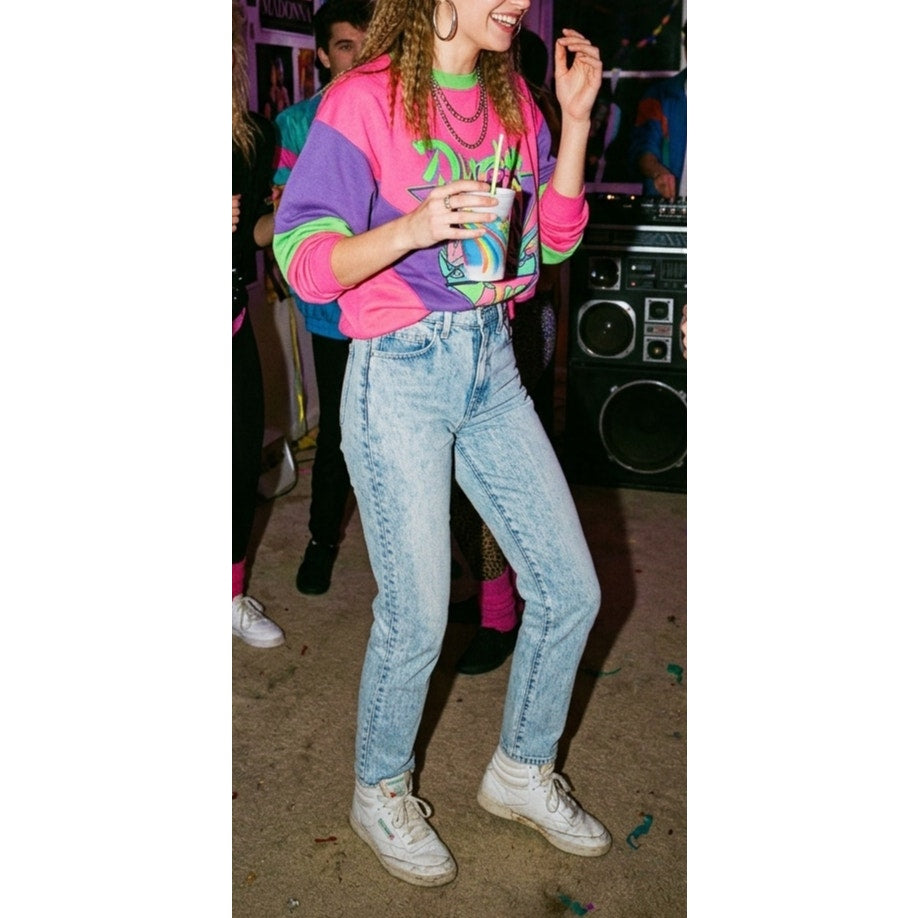 Veronica Beard 80s Style High Rise Straight Leg Jeans Light Wash Size 24 EUC