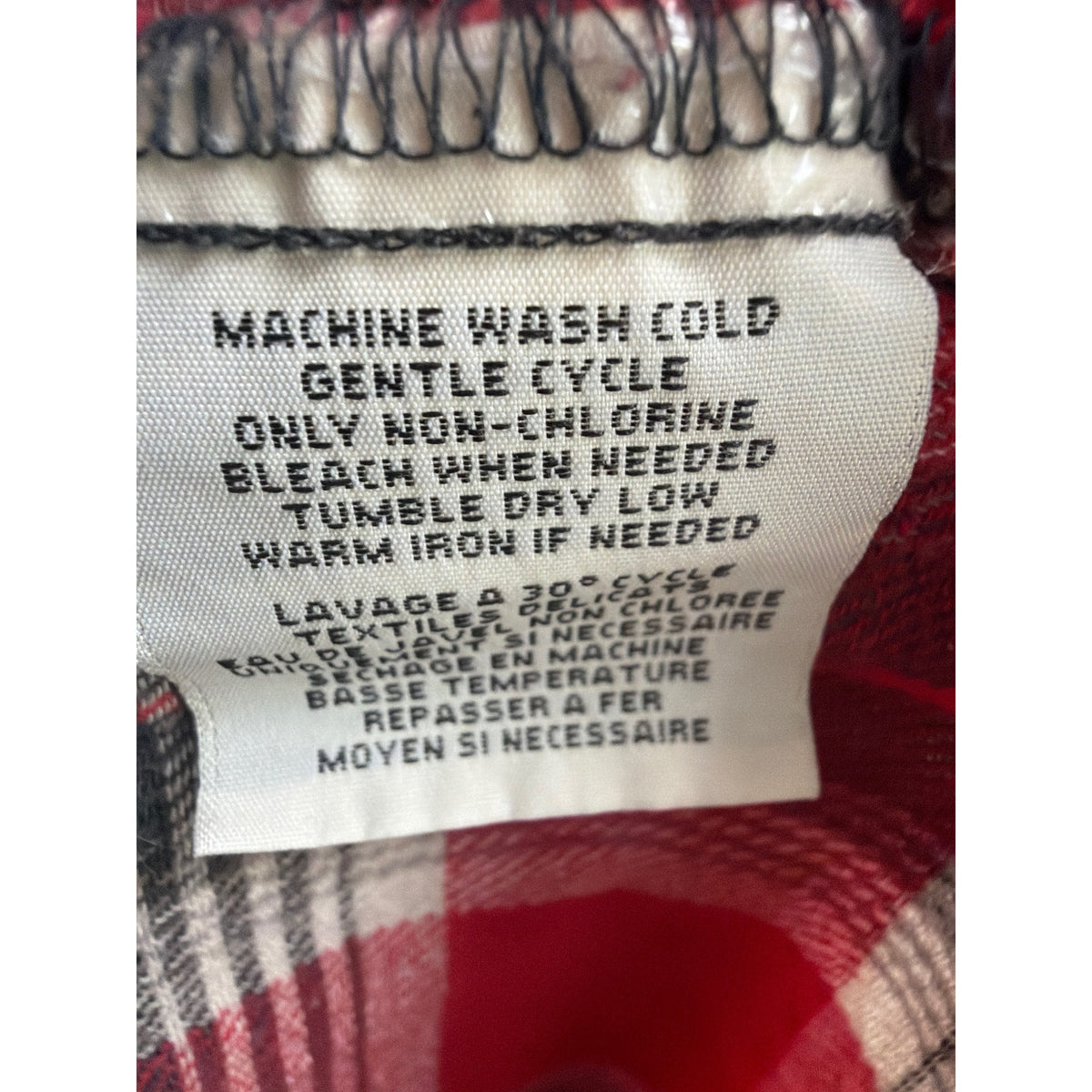 Denim & Supply Ralph Lauren Red Plaid Boyfriend Flannel Button Up Shirt Sz XL 🌲
