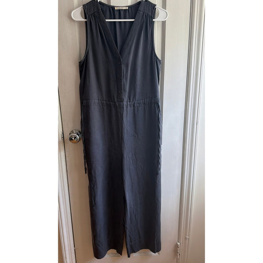 Marine Layer Size S Gray Tieback Button Front Romper