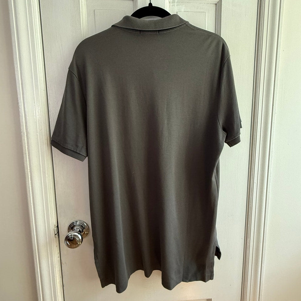 Polo Ralph Lauren Gray Polo Shirt Men's Light Blue Pony - Large
