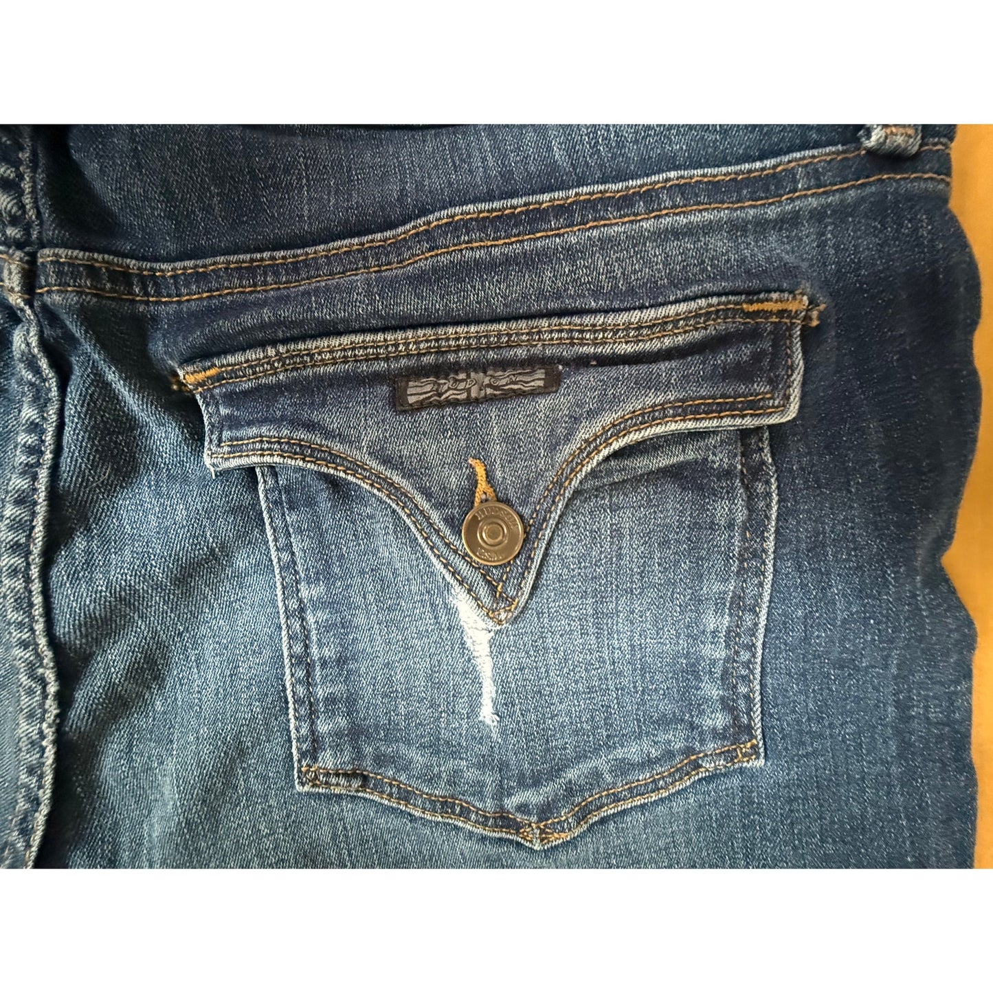 Hudson Mid Rise Denim Cut-Off Shorts | Size 29 | Dark Wash | EUC | Distressed