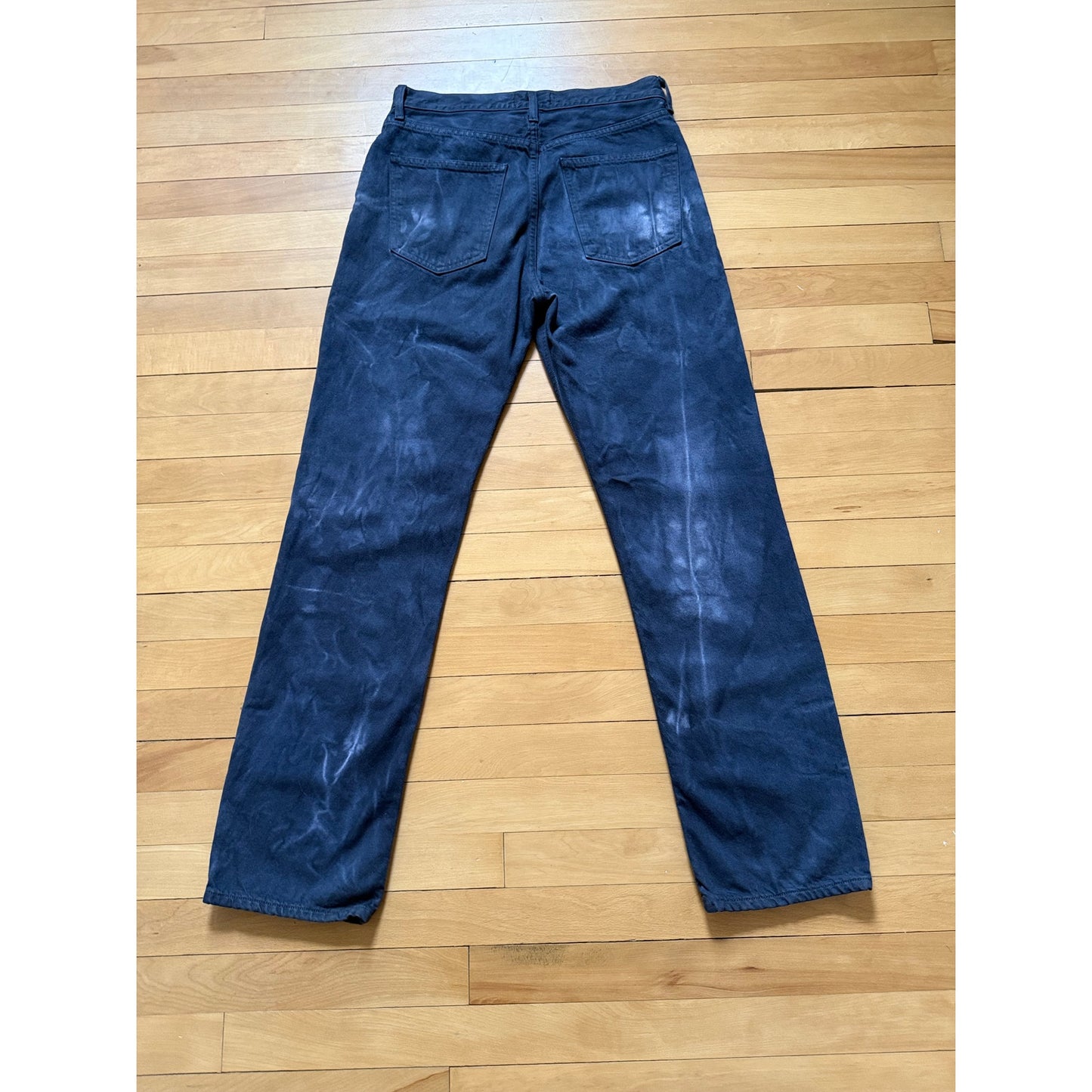 RARE AGOLDE "Lana" Slice Jeans - Black Distressed Wash - Size 27 - EUC